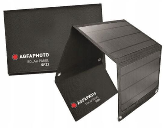 Agfaphoto Fotovoltaický solární panel, Solární nabíječka AGFAPHOTO 100PRO 18V 2.1A