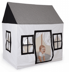 Childhome Domek textilní Black&White 125x95x145 cm