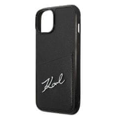 Karl Lagerfeld KLHCP14MCSSK hard silikonové pouzdro iPhone 14 PLUS 6.7" black Signature Logo Cardslot