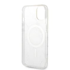 Guess GUBPP14SHMEACSH sada nabíječky MagSafe a pouzdra na iPhone 14 6.1" white Marble MagSafe