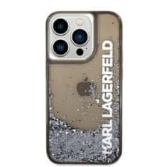 Karl Lagerfeld KLHCP14LLCKVK hard silikonové pouzdro iPhone 14 PRO 6.1" black Liquid Glitter Elong