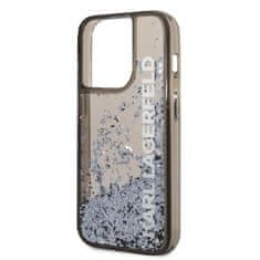 Karl Lagerfeld KLHCP14XLCKVK hard silikonové pouzdro iPhone 14 PRO MAX 6.7" black Liquid Glitter Elong