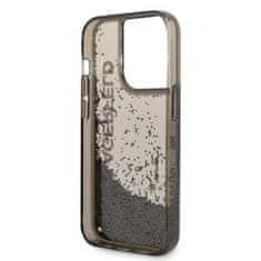 Karl Lagerfeld KLHCP14LLCKVK hard silikonové pouzdro iPhone 14 PRO 6.1" black Liquid Glitter Elong