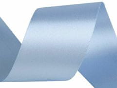 Kraftika 20m 401 modrá světlá atlasová stuha oboulící šíře 50 mm