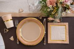 Santex Papírové talíře bílo-zlaté 22cm 10ks