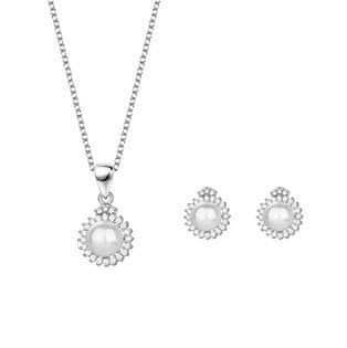 NUBIS Stříbrná souprava šperků s perlou