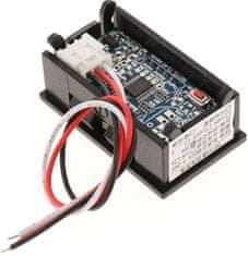 HADEX Voltmetr panelový LED červený, H27V3, 0-30V, 3 vývody