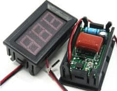 HADEX Voltmetr panelový LED červený, 70-500VAC, 2 vývody