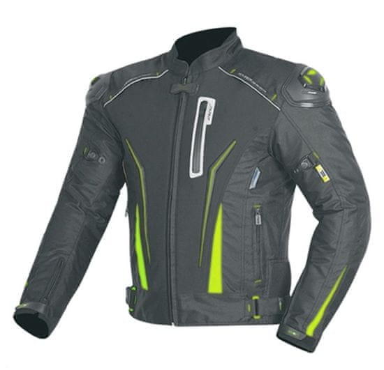 MAXX AT 2111 Textilní bunda černo zelený reflex