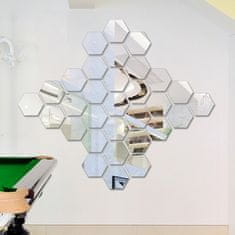 IZMAEL Zrcadlové samolepky na zeď-Hexagon KP16823