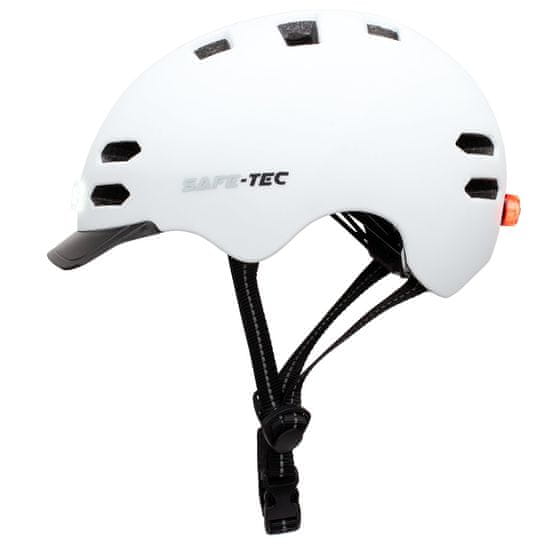Safe-Tec MTV23 White M (55cm - 58cm) cyklistická helma