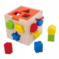 Tooky Toy Dřevěné tvarovací třídicí kostky Vzdělávejte