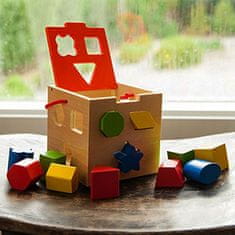 Tooky Toy Dřevěné tvarovací třídicí kostky Vzdělávejte