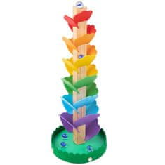 Tooky Toy dřevěná barevná otočná věž pro děti