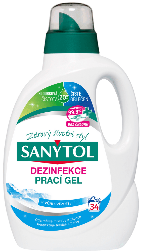 Levně SANYTOL dezinfekční prací gel Grand Air 34 dávek