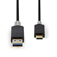 Nedis CCBW61600AT10 propojovací kabel USB 3.2 (Gen1) zástrčka USB A - zástrčka USB C, 1 m, antracit