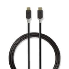 Nedis CCBW64700AT10 propojovací kabel USB 3.2 (Gen1), zástrčka USB C - zástrčka USB C, 1 m, antracit