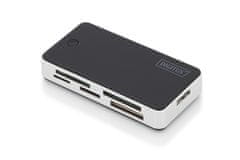 Digitus Čtečka karet USB 3.0 s připojovacím kabelem USB 1m Podpora karet MS / SD / SDHC / MiniSD / M2 / CF / MD / SDXC