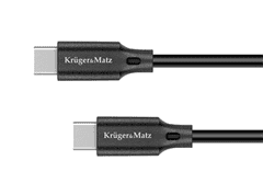Krüger&Matz Kabel USB Kruger&Matz KM1260 USB-C / USB-C 100W 1m černý