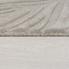 Flair Kusový koberec Solace Lino Leaf Grey kruh 160x160 (průměr) kruh