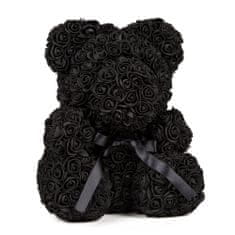 onHand.cz Rose Bear - černý medvídek z růží 25 cm