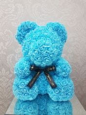 onHand.cz Rose Bear - modrý medvídek z růží 25 cm