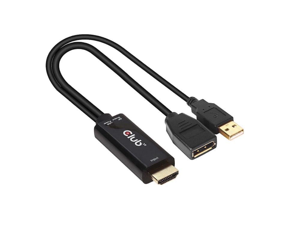 Levně Club 3D CAC-1331 adaptér aktivní HDMI na DisplayPort 4K60Hz, M/F