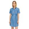 Jacqueline de Yong Dámské šaty JDYBELLA Regular Fit 15231238 Light Blue Denim (Velikost 34)