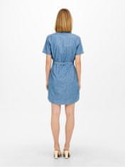 Jacqueline de Yong Dámské šaty JDYBELLA Regular Fit 15231238 Light Blue Denim (Velikost 40)