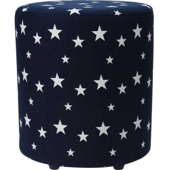 Home&Styling Pouf STARS, 30 cm, tmavě modrá barva