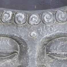 Atmosphera Květináč Buddha, O 11,5 cm, cement, šedý