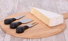 Excellent Houseware Servírovací prkénko na sýr, bambusové, 3 nože v sadě