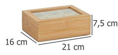 Zeller Bambusová krabička na čaj - 6 přihrádek
