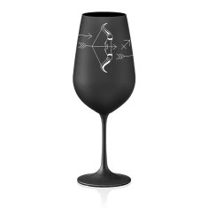 Crystalex Sklenice na bílé i červené víno Viola 550 ml černá, znamení STŘELEC_1 ks