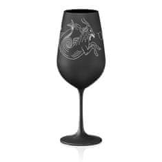 Crystalex Sklenice na bílé i červené víno Viola 550 ml černá, znamení KOZOROH_1 ks