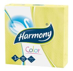 Harmony Ubrousky papírové barevné Harmony Color - 33 cm x 33 cm / žlutá / 50 ks 