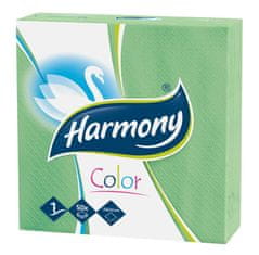 Harmony Ubrousky papírové barevné Harmony Color - 33 cm x 33 cm / zelená / 50 ks 