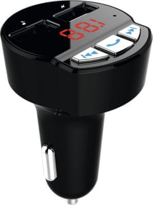  fm transmitter technisat DIGICAR 3 BT usb nabíjení usb přehrávání Bluetooth ve verzi 5.0 podsvícený led displej kompaktní provedení snadná montáž 
