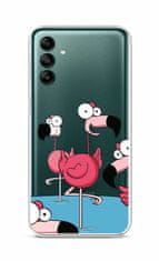 TopQ Kryt Samsung A04s Cartoon Flamingos 87069