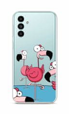 TopQ Kryt Samsung A13 5G Cartoon Flamingos 86997