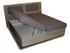 DOROTA čalouněná postel 180x200, dub sonoma,otvírání z boku
