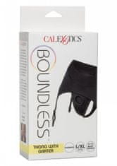 California Ex Novel CalExotics Boundless Thong with Garter / postroj - tanga s podvazky - L/XL