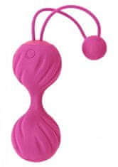 Toyjoy Ladou by TOYJOY Désir Duoballs Vibrating Pink / silikonové vibrační venušiny kuličky