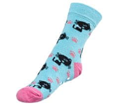 Bellatex Ponožky dětské Kočičky - 25-29 - modrá, růžová
