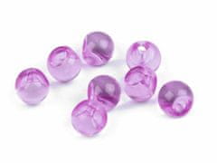 Kraftika 10g fialová lila plastový transparentní korálek / knoflík