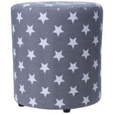 Home&Styling Pouf STARS, 30 cm, šedá barva