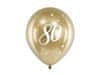 Saténové balónky 80 zlaté 30cm 6ks