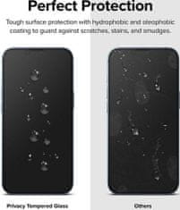 RINGKE iPhone 14/13/13 Pro Screen Protector Privacy Tempered Glass with installation jig Black