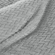DESIGN 91 Jednobarevná deka - Cindy 3 stříbrná, š. 200 cm x d. 220 cm