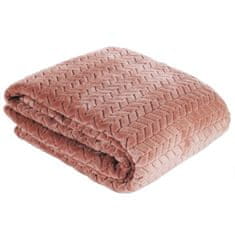DESIGN 91 Jednobarevná deka - Cindy růžová, š. 150 cm x d. 200 cm